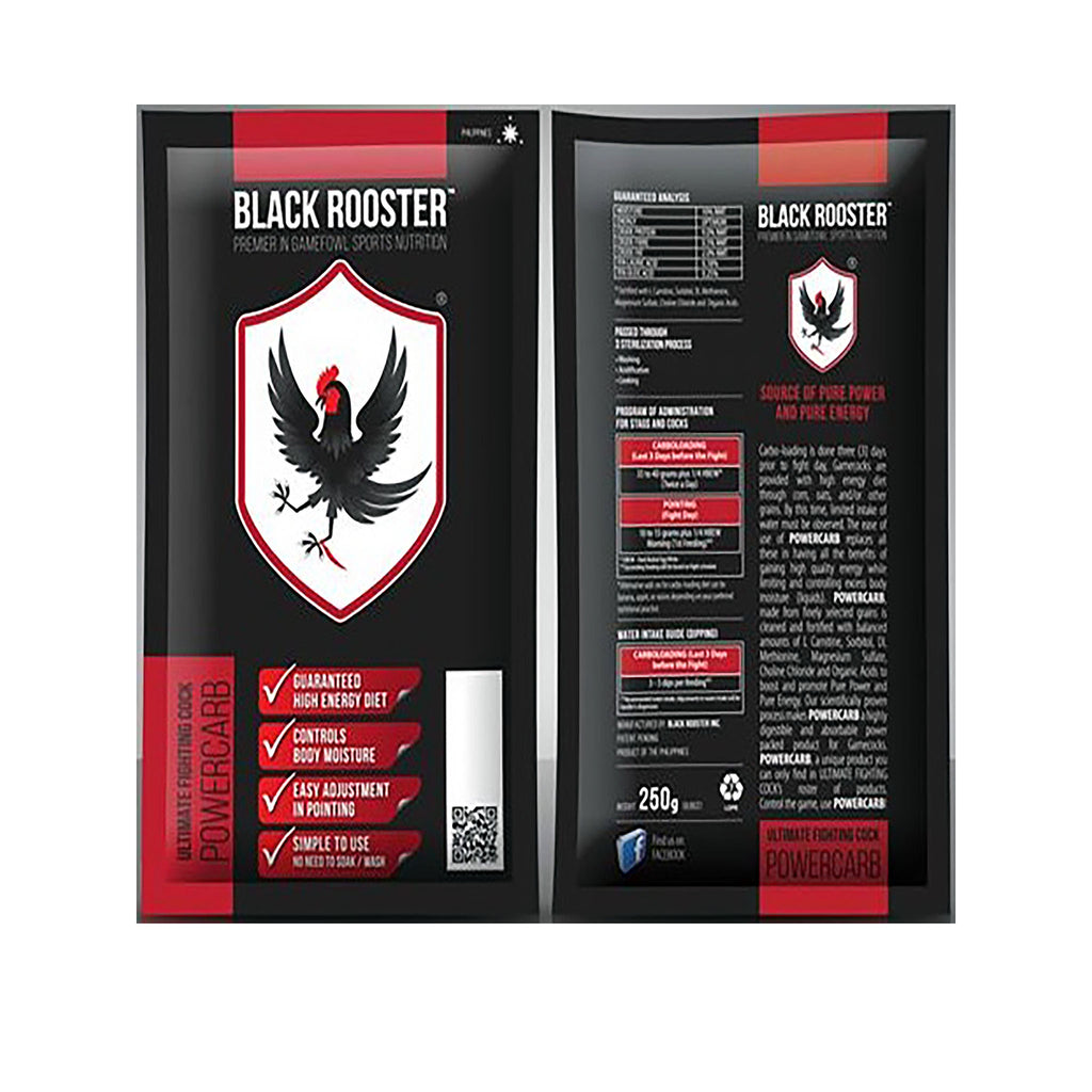 Black Rooster Power Carb 250g for Gamefowl – gamefowlsupplement.com Black Rooster Power Carb 250g for Gamefowl – gamefowlsupplement.com